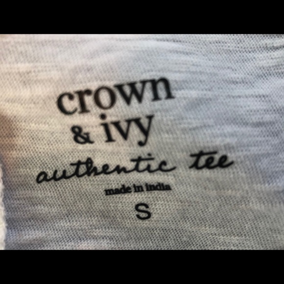 Crown &Ivy white  T-shirt with print - Picture 3 of 6
